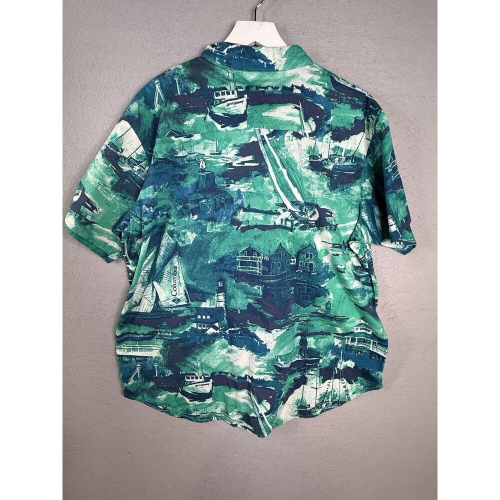Columbia Rapid Rivers Nautical Print Shirt Men's XL Button Down Coastal Vacation - Picture 4 of 7